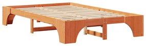 Cama de Pinho Maciço Castanho 120x200 cm