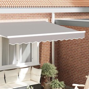 vidaXL Toldo para varanda 3,5 m Cinza Claro 3,3x0,2 m