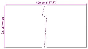 Tela de varanda 400x80 cm vime PE branco