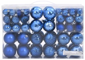 Enfeites de Natal 100 pcs Ø3/4/6 cm azul