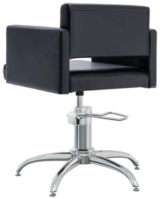 Cadeira de Cabeleireiro em Couro Artificial - Preto - Design Moderno