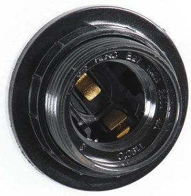 Candeeiro suspenso industrial redondo 25 W 30 cm E27 preto