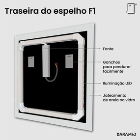 Espelho com luz F1