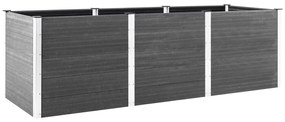vidaXL Canteiro de jardim elevado 300x50x91 cm WPC cinzento