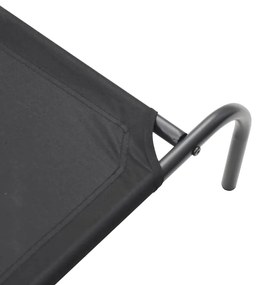 Cama para cães elevada 130x80x20cm tecido oxford e aço preto