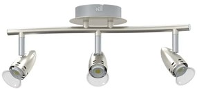 Spotlight de Teto 3 Vias Ajustável Níquel Mate GU10