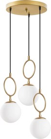 Candeeiro Chandelier Ring – Dourado – 45 cm x 185 cm