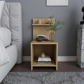 Mesa de Cabeceira Ullman – Cor Carvalho – 35,6 cm x 37,4 cm x 72 cm