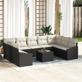 Conjunto de Jantar para Jardim com 9 Peças e Almofadas em Rattan Sinté