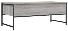 Mesa de centro 101x49x39,5 cm derivados madeira cinzento sonoma