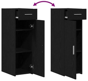 Sideboard vidaXL Preto Carvalho 30x42,5x93 cm Madeira de engenharia