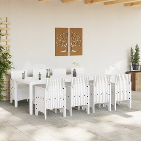 Conjunto de Jantar 9 Peças para Jardins em Cinza Claro Poliratan