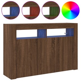 Aparador Carvalho Castanho Madeira Engenharia 116 x 30 x 75 cm