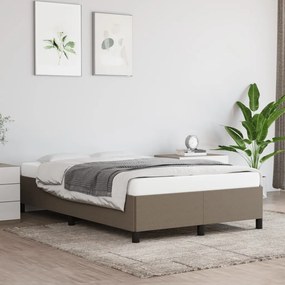 Estrutura de cama sem colchão 120x190cm tecido cinzento