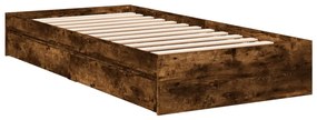 Estrutura de cama c/ gavetas derivados madeira carvalho fumado