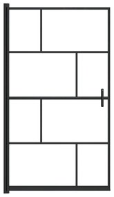 Divisória de chuveiro ESG 80x140 cm preto