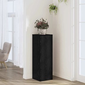 vidaXL Suporte pra Plantas em Carvalho Preto 33x33x100 cm de Madeira Engenharia
