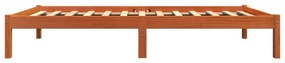 Cama sem colchão 100x200 cm pinho maciço castanho-mel