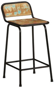 Bancos de bar 2 pcs 46x35,5x80 cm Madeira Maciça Recuperada