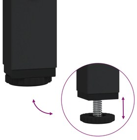 Mesa Console Preto Carvalhos 75x19,5x75 cm Madeira Prensada