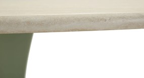 MESA DE JANTAR STOCKHOLM 120X76 EM MDF e FERRO VERDE E CREME