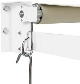 Toldo retrátil 3,5x2,5 m tecido e alumínio cor creme
