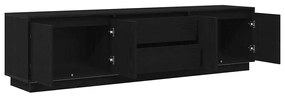 Móvel de TV com luzes LED 193,5x41x50 cm carvalho preto