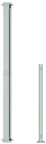 Toldo lateral retrátil para pátio 220x300 cm cinzento