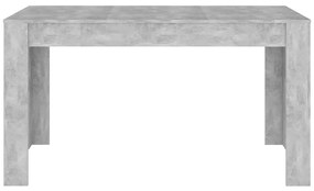 Mesa de jantar 140x74,5x76 cm contraplacado cinzento cimento