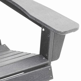 Cadeiras Adirondack vidaXL com Apoios para os Pés 2 pcs Cinza Claro HD