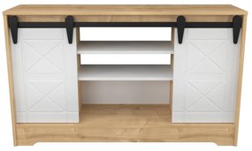 Móvel TV Nisay – Branco Safira – 140 cm x 35 cm x 85 cm