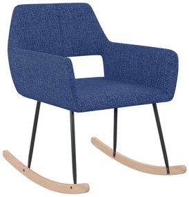 vidaXL Cadeira de baloiço tecido azul