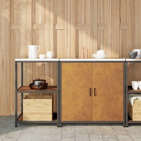 vidaXL Conjunto de Armazenamento de Cozinha 2 pcs Ferro Enferrujado