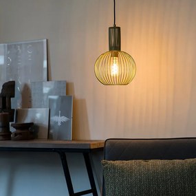 Candeeiro de suspensão design dourado - Wire Whisk