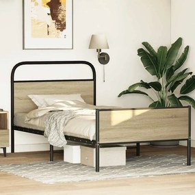Estrutura cama s/ colchão derivados de madeira carvalho sonoma