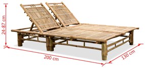 Espreguiçadeira para 2 pessoas bambu