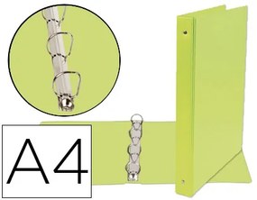 Pasta de 4 Argolas 25 mm Mistos Din A4 Cartão Forrado Pvc Verde