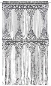 Cortina em macramé 140x240 cm algodão antracite