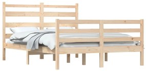 Estrutura de cama 160x200 cm madeira de pinho maciça
