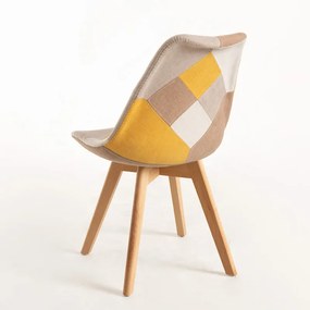 Cadeira Synk Patchwork - Amarelo