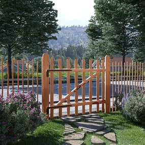 142595 vidaXL Portão para cerca 1 pc 100x90 cm madeira de aveleira impregnada