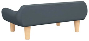 Cama para cães 70x40x24 cm tecido cinzento-escuro