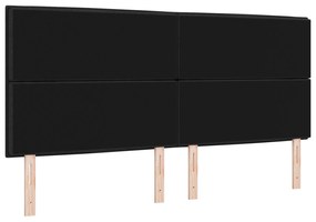Cabeceira Design Linhas Preta 200 cm Tecido