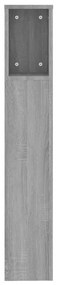 Armário de cabeceira 200x18,5x104,5 cm sonoma cinzento
