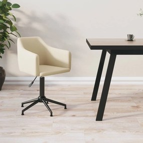 vidaXL Cadeira de escritório giratória veludo cor creme