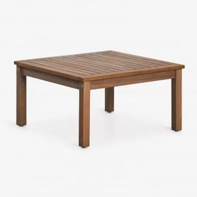 Mesa De Centro Quadrada 65x65 Cm Em Madeira De Acácia Branson Castanho-acácia Escuro - Sklum