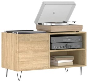 Armário p/ discos 85x38x48 cm deriv. madeira carvalho sonoma