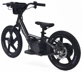 Bicicleta eléctrica para crianças RIRIBIKE RTX6 24V (16") bateria de lítio, motor de 250 watts, travão de disco, assento ajustável em PU macio Preta