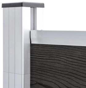 Painel de vedação para jardim WPC 180x186 cm cinzento