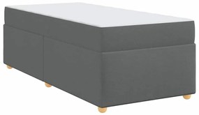 Estrutura de cama com colchão Cinzento escuro 100 x 200 cm